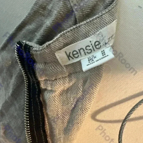 6/$20 Kensie woman’s shirt/mini dress large buttons defined waist medium - Picture 3 of 3